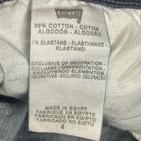 Levi's 545 Low Boot Cut Blue Dark Wash Faded Jeans Flap Pocket Womens Size 4 - Picture 8 of 14